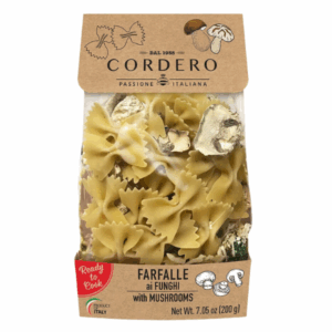 Farfalle with Mixed Mushrooms Ready to Cook Pasta 200gm Cordero